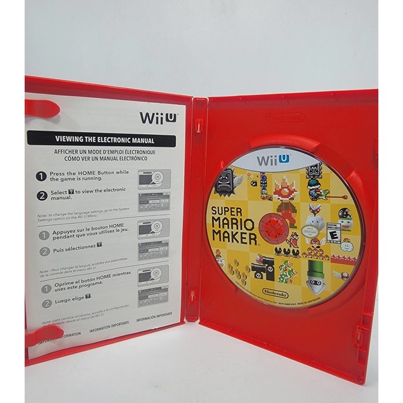 Super Mario Maker (Nintendo Wii U) W / Electronic Manual / No Art Book / No box - Picture 3 of 6